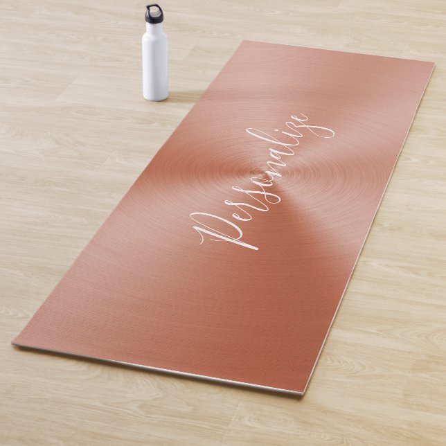 Tapete De Yoga Zen Personalizado Metálico Dourado Elegante (In Situ)