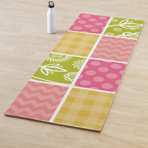 Tapete De Yoga Zigzag, Chevron, Bolinhas, Gingham, Patchwork