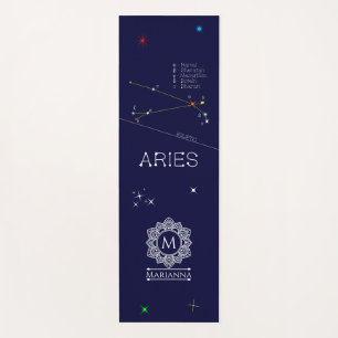 Tapete De Yoga Zodiac Constelação Aries