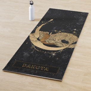 Tapete De Yoga Zodiac Goddese   Astrologia de Capricórnio Dourado