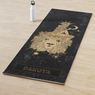 Tapete De Yoga Zodiac Goddese   Astrologia de Leão Dourado Cósmic