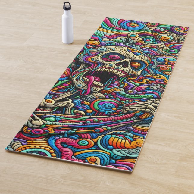 Tapete De Yoga Zombie Skull Pattern (In Situ)