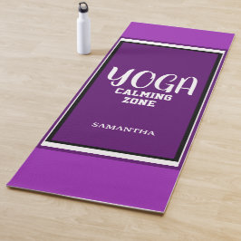 Tapete De Yoga Zona Calmante de Yoga Violeta Branco
