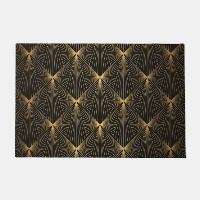 Tapete Deco de arte,ouro preto,chic,elegante,padrão,cláss (Frente)