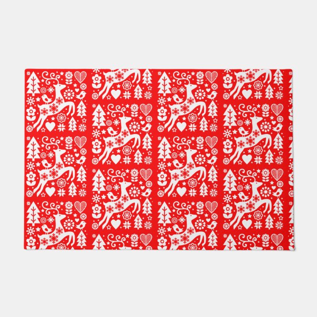 Tapete Decor de Natal Nórdico Tradicional (Frente)