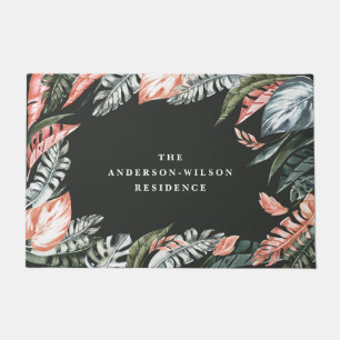 Tapete Decor floral de folhagem de aquarela tropical