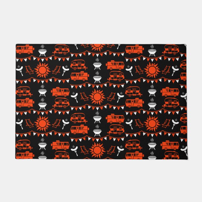 Tapete Decoração de acampamento de Caravana (Frente)