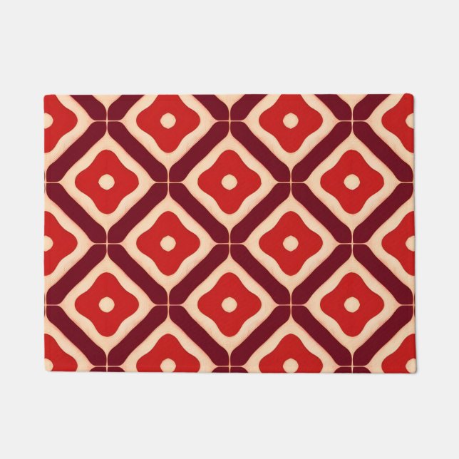 Tapete 🔴 Decoração de Entrada Moderna Abstrata Geométric (Frente)