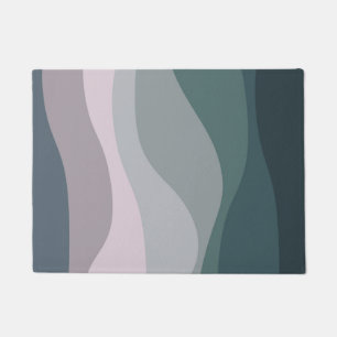 Tapete decoração de ondas retro roxas e turquesas