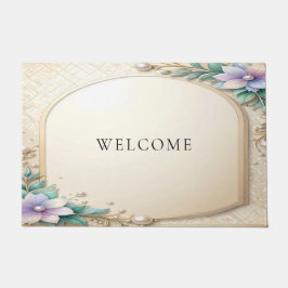 Tapete Decorative Floral Frame with Pearls Doormat