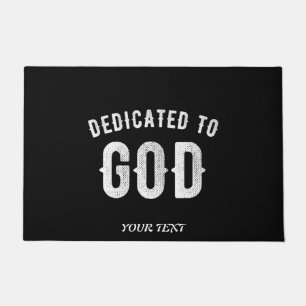 TAPETE DEDICADO A DEUS TEXTO BRANCO LEGAL PERSONALIZÁVEL