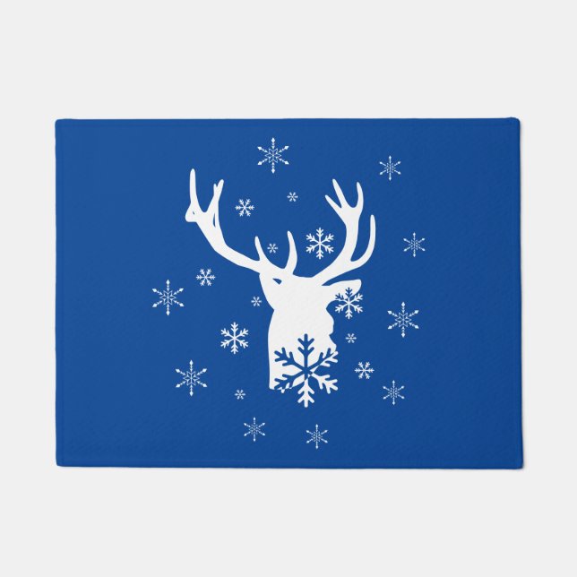 Tapete Deer Head e Snowflakes (Frente)