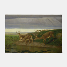 Tapete Deer on the Prairie (por William Holbrook Beard)
