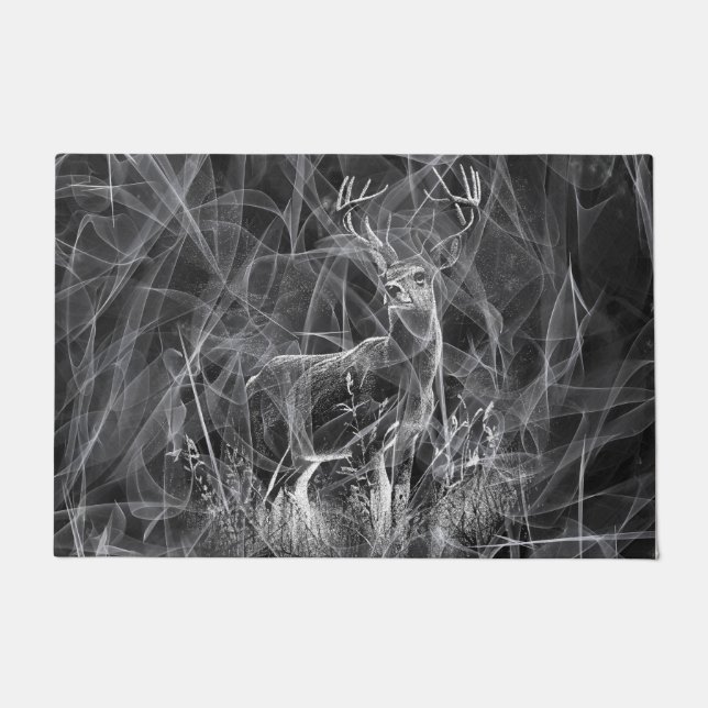 Tapete Deer with antlers framed by field and tree     (Frente)
