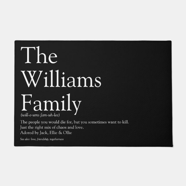 Tapete Definição Personalizada da Família (Frente)