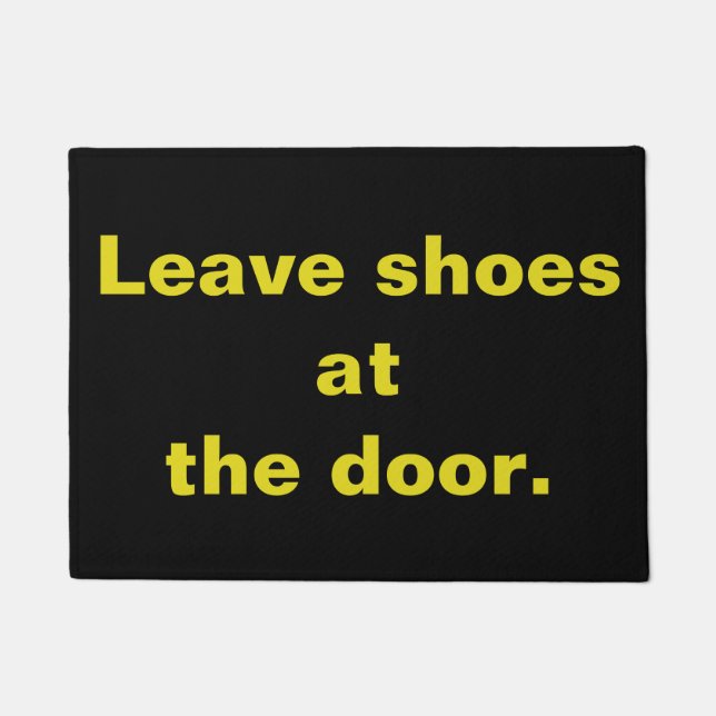Tapete Deixe calçados na porta (Frente)