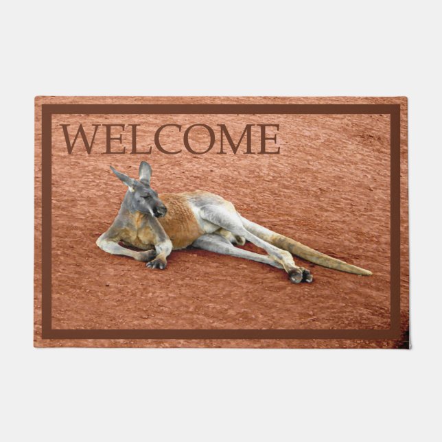 Tapete Descansar Red Kangaroo Buck - Bem-vindo (Frente)