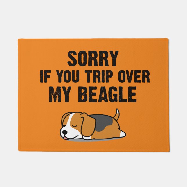 Tapete Desculpe se você tropeçou no meu beagle (Frente)