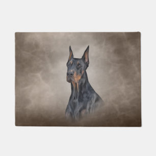 Tapete Desenhando cachorro doberman