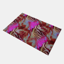 Tapete Desenho abstrato de mosaico a rosa rústico e enfer