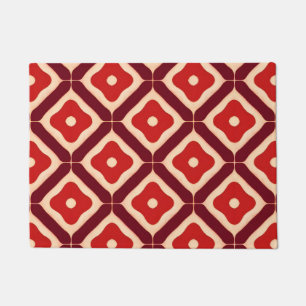 Tapete Desenho Abstrato Geométrico Vermelho