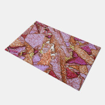 Desenho de pedras vulcânicas pintadas de roxo rosa