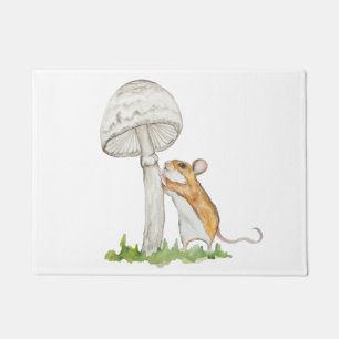 Tapete Desenho realista de um rato de campo engraçado e c