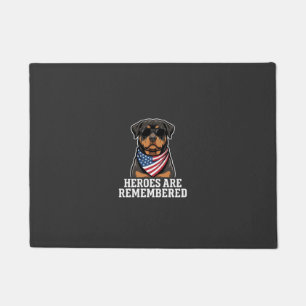 Tapete Desenho Vetorial de Cão Herói Rottweiler Patriótic