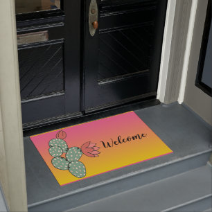 Tapete Desert Sunrise Cactus Welcome Mat