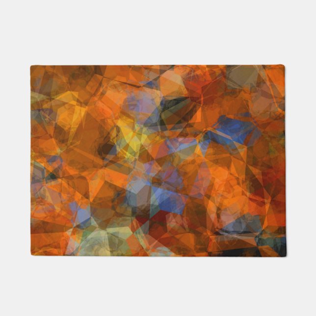 Tapete Design de abstrato moderno cor de laranja enferruj (Frente)