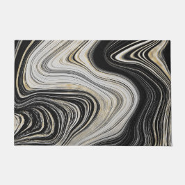 Tapete Design de Agate Preto e Dourado