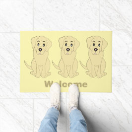 Tapete Design de Cachorro Labrador Amarelo