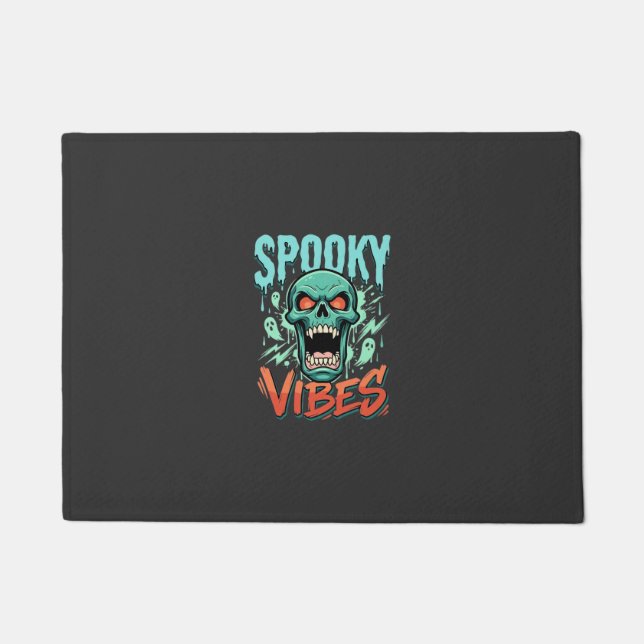Tapete Design de Caveira de Fantasma de Halloween Vibes A (Frente)
