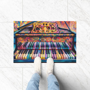 Tapete Design de Chaves Piano Coloridas