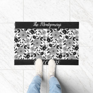 Tapete Design de Chique de Cinza Preta Personalizada