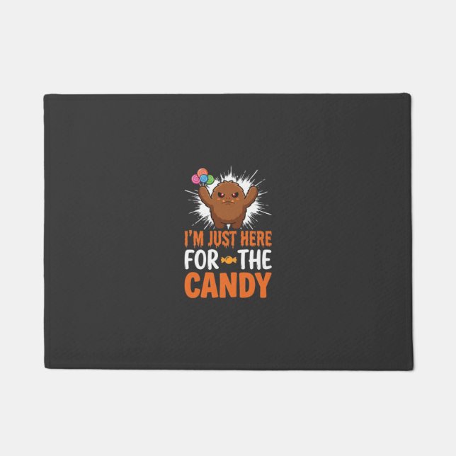 Tapete Design de Citação de Monstro de Doces de Halloween (Frente)