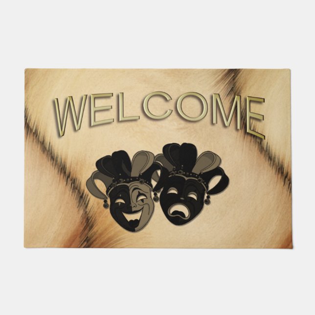 Tapete Design de Comédia Russa e Teatro Tragédia (Frente)