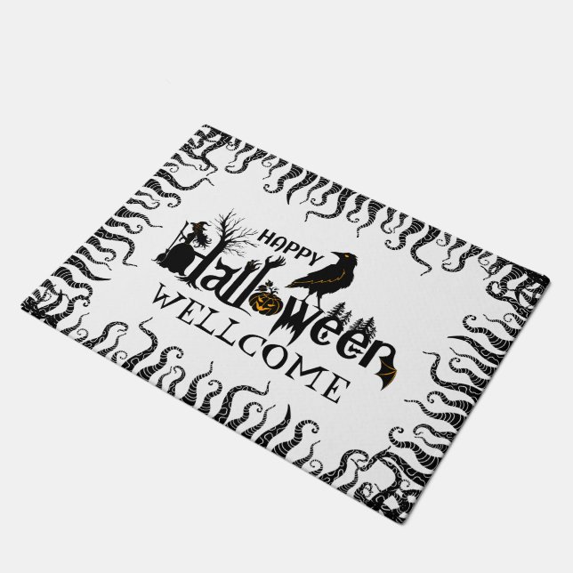 Tapete Design de Conceitos de Halloween com espirros de S (Inclinado)