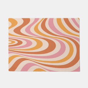 Tapete Design de espiral de abstrato cor-de-rosa e laranj