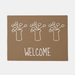 Tapete Design de flor branca e esboço moderno