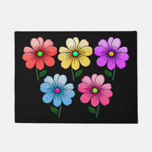 Tapete design de flores de 5 cores