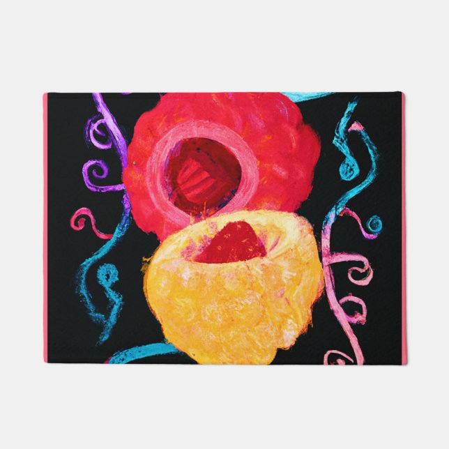 Tapete Design de Fruta de Neon Tropical Vibrante (Frente)