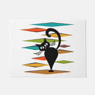 Tapete design de gato preto meio século