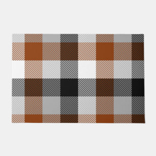 Tapete Design de Gingham Preto-Castanho