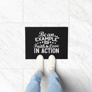 Tapete Design de Motivação Cristã - Fé, Amor e Ato