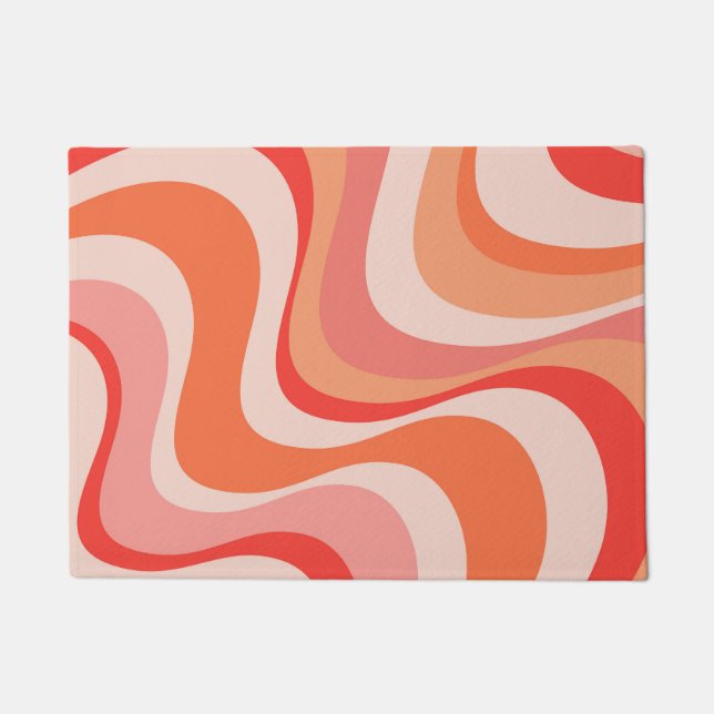 Tapete Design de ondas retrorreflectoras modernas colorid (Frente)