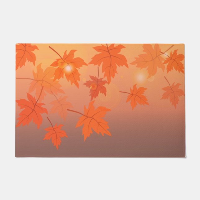 Tapete Design de outono com folhas de maple e efeito de c (Frente)
