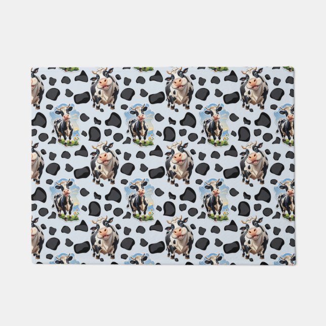 Tapete Design de padrão animal de vaca (Frente)