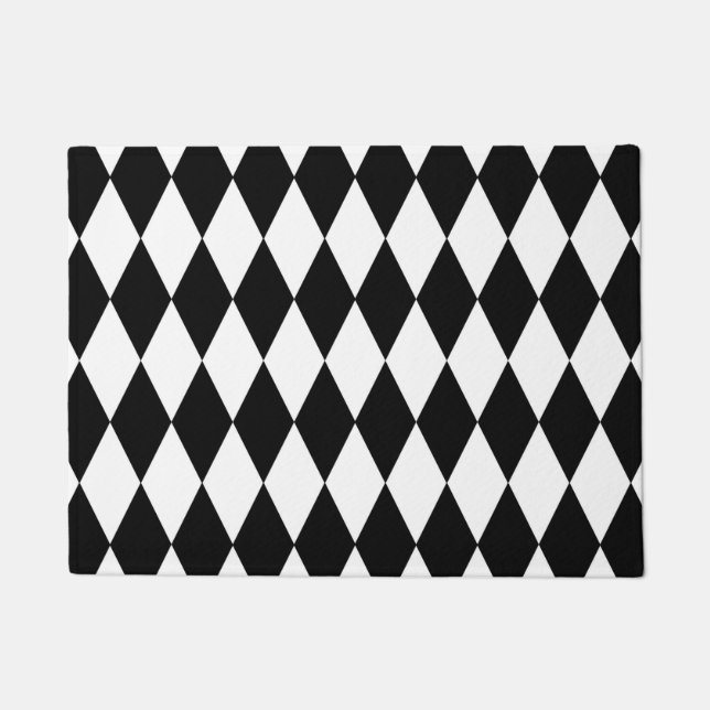 Tapete Design de Padrão de Ouros Brancos Negros (Frente)