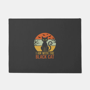 Tapete Design de pôr do sol retrô do Halloween de gato pr